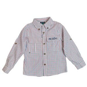 PRODOH Kids Boys Americana Plaid Button Down Shirt UPF 50+